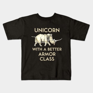 Unicorn With a Better Armor Class Kids T-Shirt